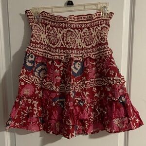 Floral Red and Pink Women's Skirt